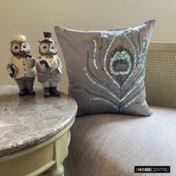 "Designer Silver Euro Size Pillow Cover 24""x24""/26""x26" - thumbnail 2