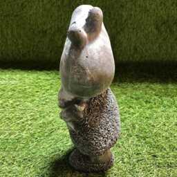 Concrete Cartoon Pig Garden Ornament Frost Protected Statue - thumbnail 3