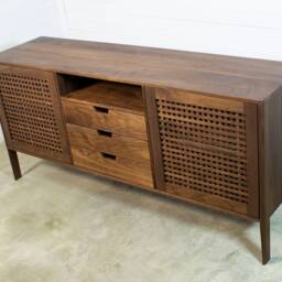 Walnut Sideboard, Mid Century Credenza, Media Cabinet, Sandinavian Design - thumbnail 3