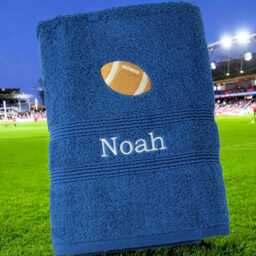 Rugby Ball Personalised Bath Towel Choice Of Colour - Classic Football Rfc Six Nations - thumbnail 1