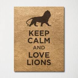 Keep Calm & Love Lions - Fine Art Print Choice Of Color Purchase 3 Receive 1 Free Custom Prints Available - thumbnail 3