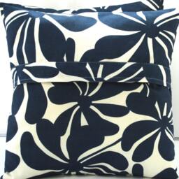 Two Premier Prints Navy Floral Pillow Covers, Cushion, 18x18, Decorative Throw Pillow, Home Decor - thumbnail 2