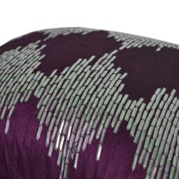 Purple Throw Pillow Cover, Ikat Pillow, Cushion, & Silver Pillows, Decorative Housewarming Gift - thumbnail 3