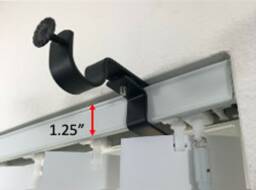 Nono Bracket - No Drill Curtain Rod Attachment For Inside Mounted Blinds - Black 3 - thumbnail 3