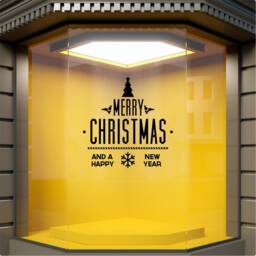 Merry Christmas Sticker For Window Xmas Shop Display Home Decoration Decal - thumbnail 2