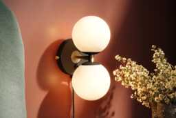 Mia Mid Century Modern Plug-In Wall Sconce Sphere Milk Glass Globe Plafond Vanity Light Bedside Lamp Retro Fixture