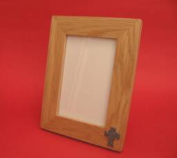 "Celtic Cross Real Oak Picture Frame 4"" X 6" - thumbnail 1