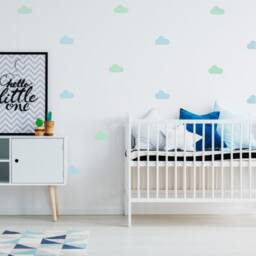Wall Stickers White Clouds, Small Wall For Kids, Cloud On The Wall, Room Pink Clouds - thumbnail 2