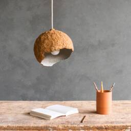 Small Nursery Night Light From Paper Mache, Baby Lamp Shade - Globe Mini - thumbnail 1