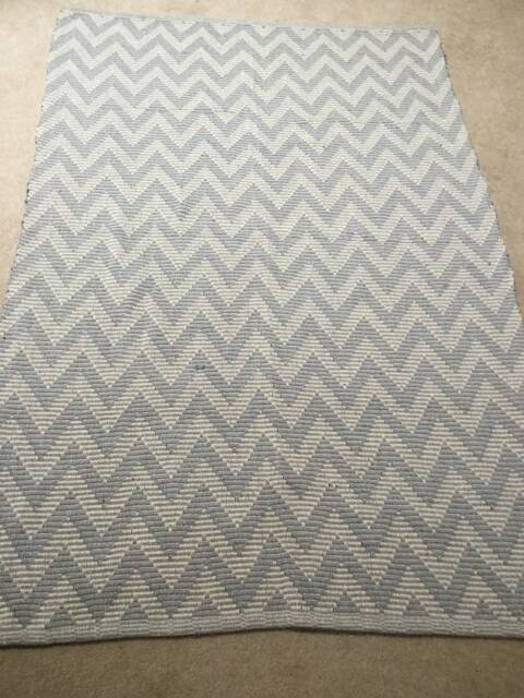 Rag Rug/Chindi /Scandinavian Area Rug, Beautiful Gray 4' X 6' - image 1