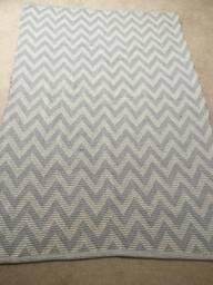 Rag Rug/Chindi /Scandinavian Area Rug, Beautiful Gray 4' X 6' - thumbnail 1