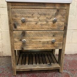 Whitley - Bathroom Vanity Unit Handmade Reclaimed Timber Rustic Cabinet Custom Size Options - thumbnail 3