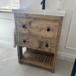 Whitley - Bathroom Vanity Unit Handmade Reclaimed Timber Rustic Cabinet Custom Size Options - thumbnail 2