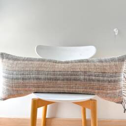 Brown Dot Block Print Mudcloth Hmong Pillow Case - thumbnail 1