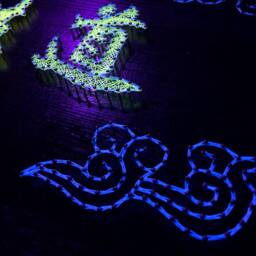 Chinese Traditional Uv String Art, Taoism ????????????, Handmade 3D Wall Art, Black Light, Home Decor, Wall Hanging, Zen Art, Thread &nails - thumbnail 4