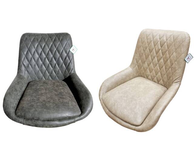 Diamond Quilted Faux Leather Bar Stool Seat - Gas Lift Replacement - image 1