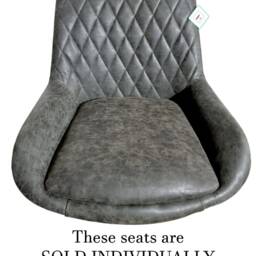 Diamond Quilted Faux Leather Bar Stool Seat - Gas Lift Replacement - thumbnail 3