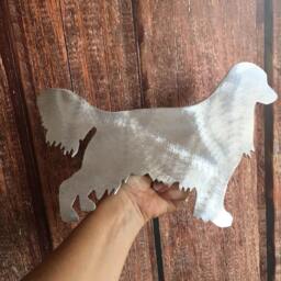 Golden Retriever, Dog Christmas Tree Topper, Holiday Decoration, Wreath Aluminum, Pet Memorial, Wall Hanging Or Yard Stake - thumbnail 4