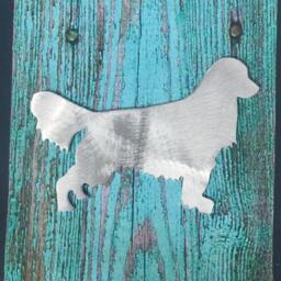 Golden Retriever, Dog Christmas Tree Topper, Holiday Decoration, Wreath Aluminum, Pet Memorial, Wall Hanging Or Yard Stake