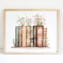 Charles Dickens Book Stack Print - Oliver Twist Great Expectations Bleak House Eco-Friendly Gifts For Lovers Literary - thumbnail 2