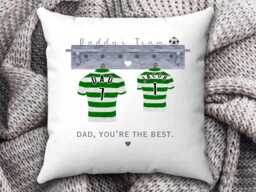Football Gift Cushion For Dad, Personalised Daddy Christmas Gift, Fan Cushion, Dads Team, Soccer Father's Day, For Grandad