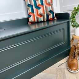 Handmade Hall Shoe Storage Bench Solid Wood, Bead Trim, Choice Of Colour - thumbnail 2