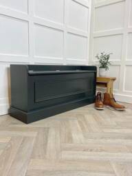 Handmade Hall Shoe Storage Bench Solid Wood, Bead Trim, Choice Of Colour - thumbnail 1