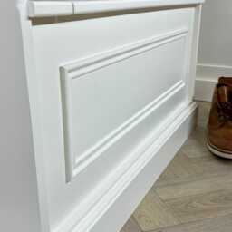 Handmade Hall Shoe Storage Bench Solid Wood, Bead Trim, Choice Of Colour - thumbnail 3