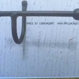Toilet Roll Holderwrought Iron - Forged Steel Hand Made in UK + Free Fitting Kit - thumbnail 2