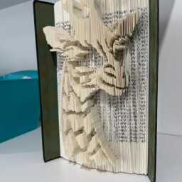 Giraffe Sculpture Book Art - thumbnail 2