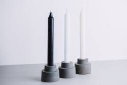 Handmade Concrete Candlestick Holder Modern Table Decor - thumbnail 1