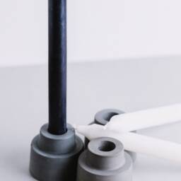 Handmade Concrete Candlestick Holder Modern Table Decor - thumbnail 4