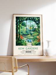 Kew Gardens Print, London Botanical William Morris Poster, Vintage Wall Art, Floral A1/A2/A3/A4 - thumbnail 1