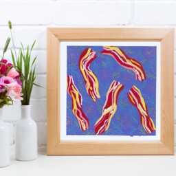 Bacon Art Print Quirky Kitchen Wall Decor, Foodie Gift