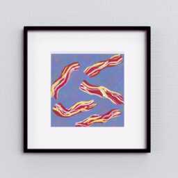 Bacon Art Print Quirky Kitchen Wall Decor, Foodie Gift - thumbnail 2