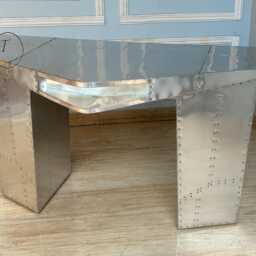 Aviator Desk Aluminum Office With Airplane Inspired Design - thumbnail 2