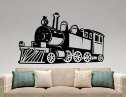 Train Wall Sticker Decals Home Interior Design Living Room Decor Bedroom Art Murals Nursery Waterproof Poster Mural 11Traz - thumbnail 1