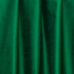 Dark Emerald Green Art Silk Curtain Panels, Faux Curtains - Rod Pocket, Grommet, Box Pleat, Three Pinch Pleat, Tab Top & Plain Ring Top - thumbnail 3