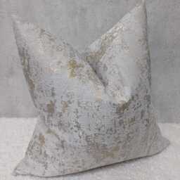 "Ivory Gold Abstract Cushion Cover " - thumbnail 3