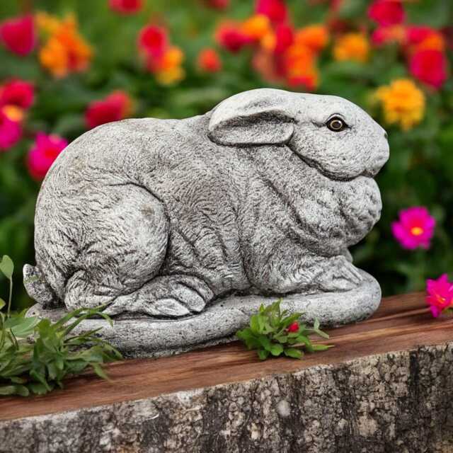 Concrete Hare Statue Sitting Rabbit Figurine Outdoor Garden Sculpture Cement Animal Decoration Stone Lawn Ornament Gift For Bunny Lover - image 1