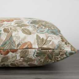 Autumn Wildflower Pillowcase - Boho Farmhouse Botanical Cushion Cover - 18x18 - thumbnail 3