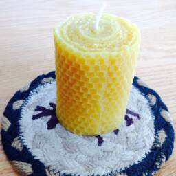 Qty Of 6 2''x3'' Honeycomb 100% Pure Beeswax Solid Candle - thumbnail 3