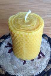 Qty Of 6 2''x3'' Honeycomb 100% Pure Beeswax Solid Candle
