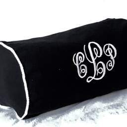 Long Bed Bolster Twin, Queen, King Pillow Cover, Black Daybed Round Covers - thumbnail 3