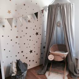 Gold Star & Dots Vinyl Wall Decal Sticker Decor, Gold Stars, Nursery Wall Art, Childs Room Star Decals - thumbnail 2