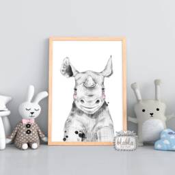 Safari Animals Nursery Print Set, Kids Room Decor - thumbnail 3