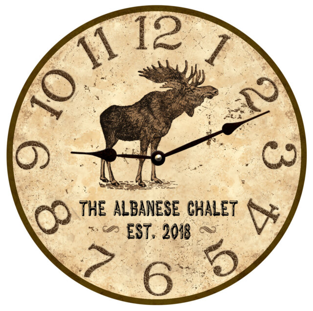 Personalized Moose Clock - Wall Clock - image 1