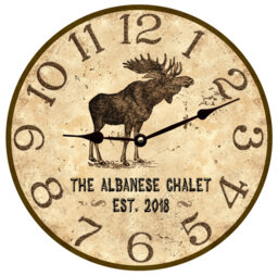 Personalized Moose Clock - Wall Clock - thumbnail 1