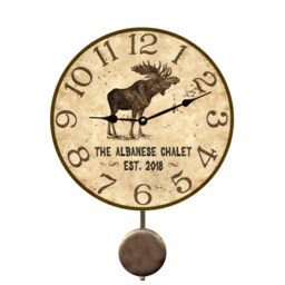 Personalized Moose Clock - Wall Clock - thumbnail 2