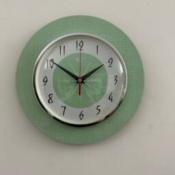 Jadeite Green Mid-Century Wall Clock Atomic Jetsons Style - thumbnail 3